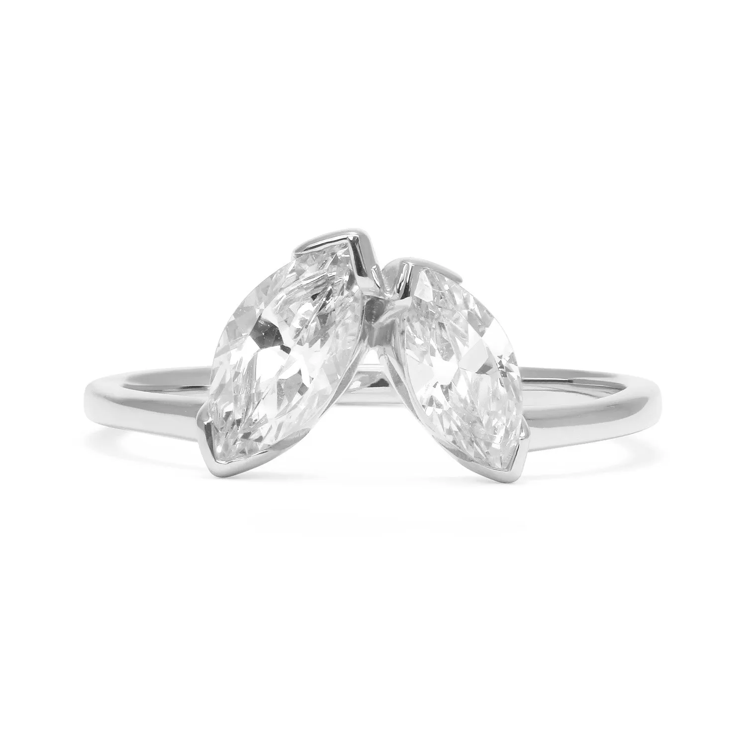 Marquise Diamond Diadem Ethical Ring, Platinum