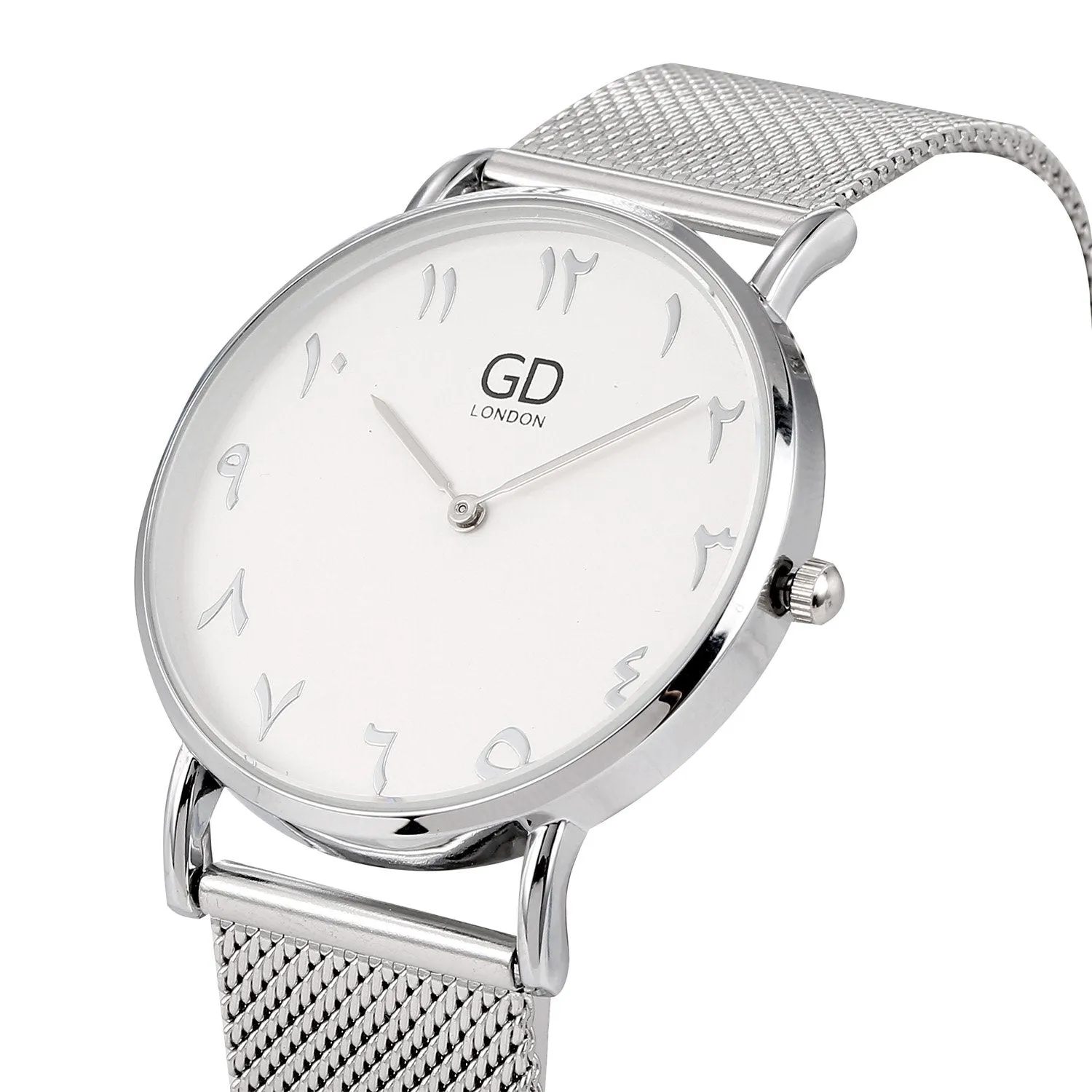 Minimalist Silver Arabic Dial Watch | Unisex