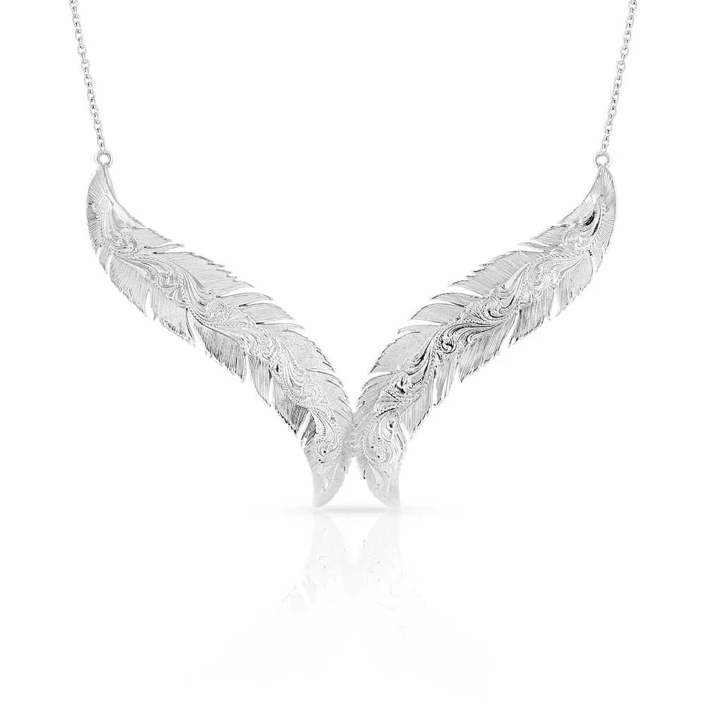 Montana Silversmiths® Women's Breaking Trail Feather Necklace