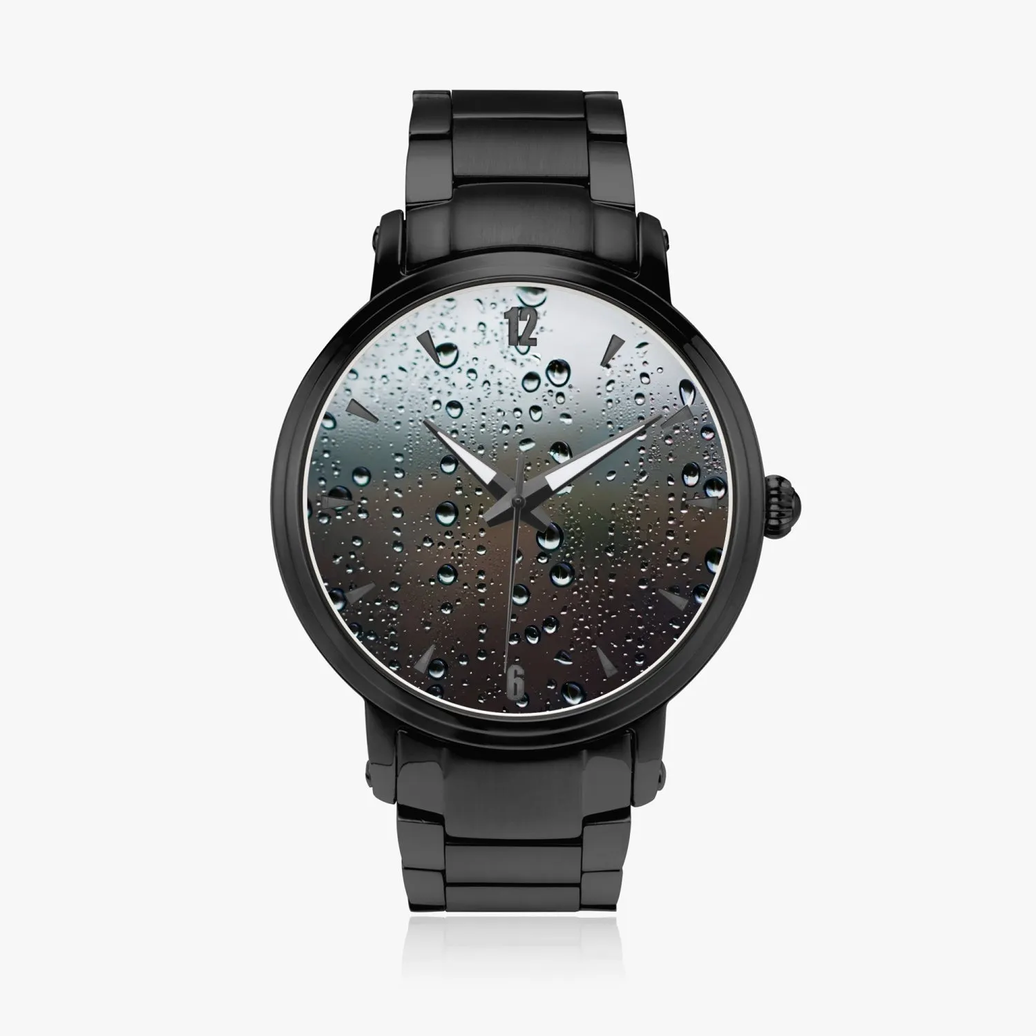 Montre automatique à bracelet en acier (avec indicateurs) "Gouttes de pluie"(213)