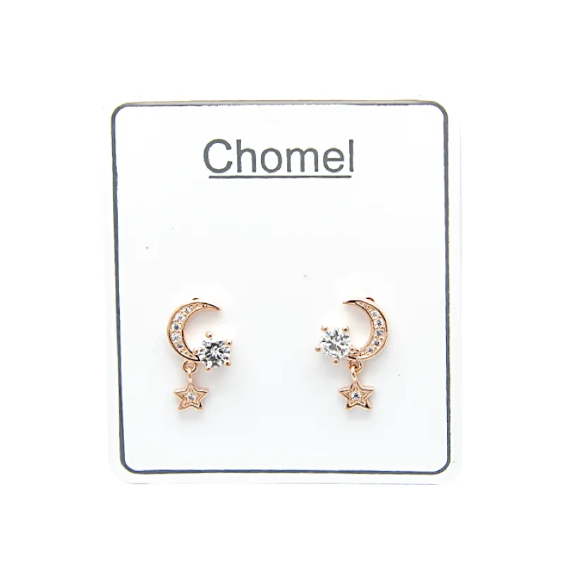 Moon & Star Cubic Zirconia Earrings