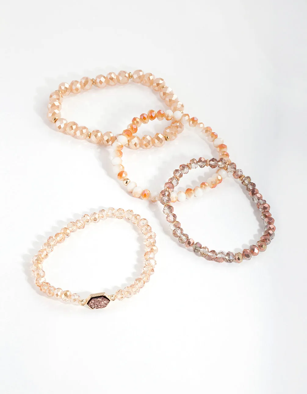 Multi Faceted Stretch Bracelet 4-Pack