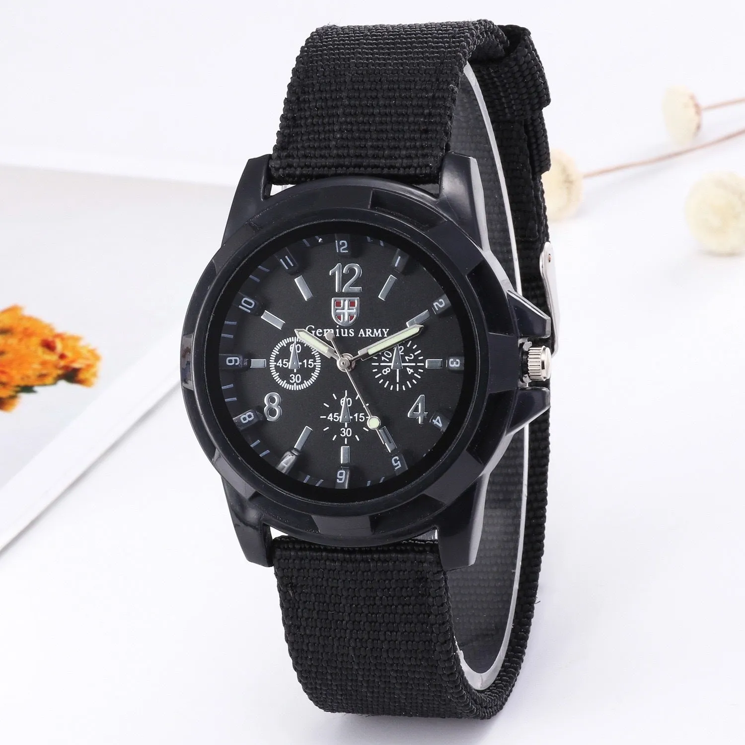 Multifunctional Outdoor Luminous Men's Watch Men's Watch Woven Belt Student Watch Quartz Watch