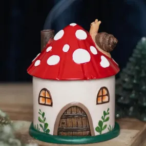 Mushroom House Cone Incense Holder