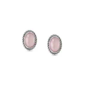 Nomination Oval Pink Opal Stud Earrings