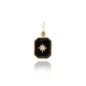 Onyx Diamond Star Charm