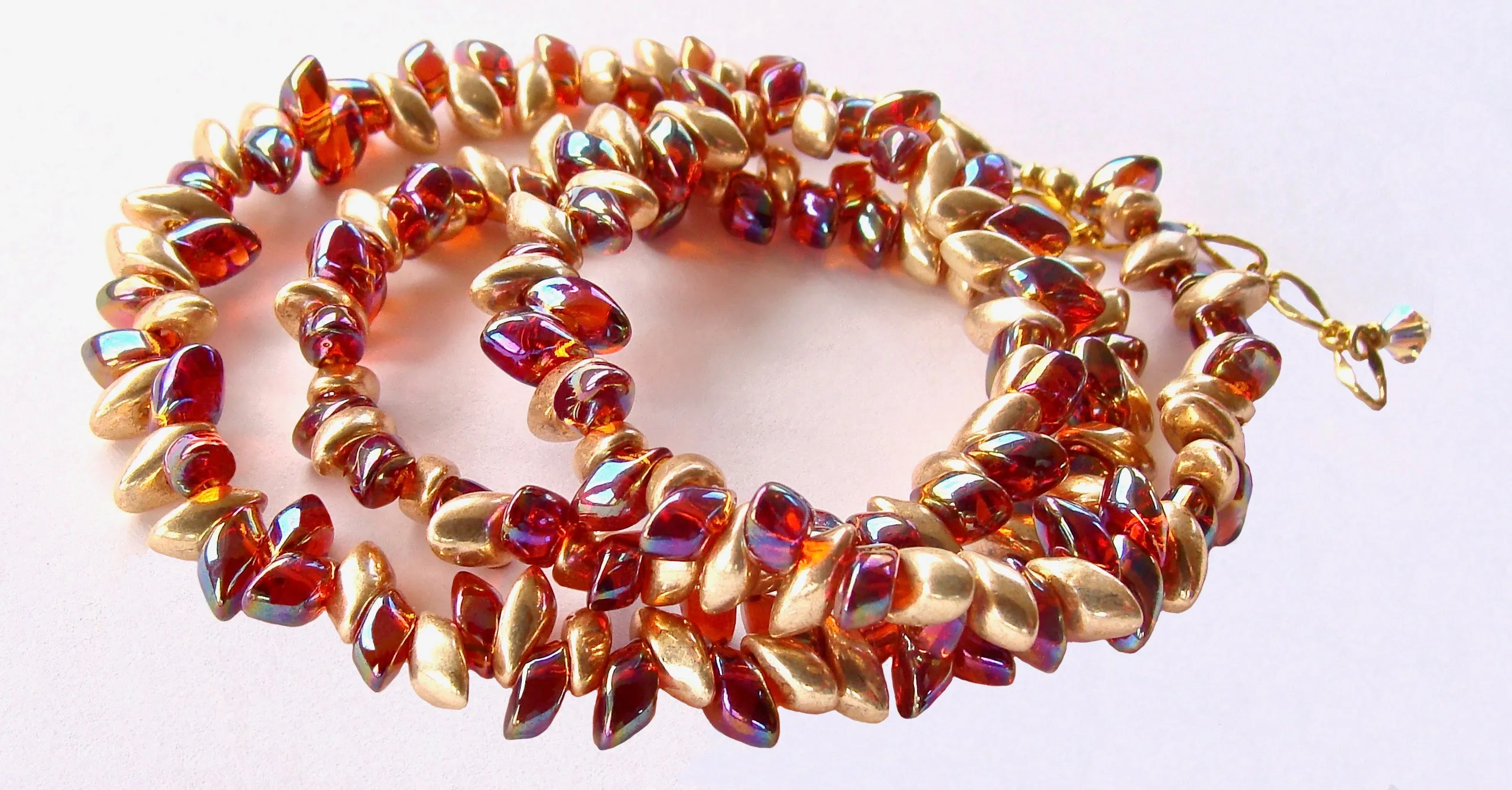 Orla: Beaded Wrap Bracelet in Holiday Colors