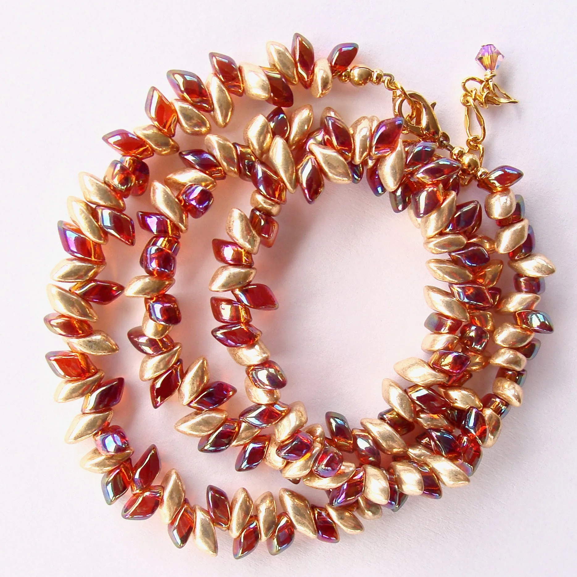 Orla: Beaded Wrap Bracelet in Holiday Colors