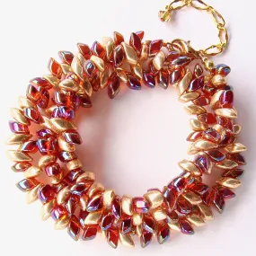 Orla: Beaded Wrap Bracelet in Holiday Colors