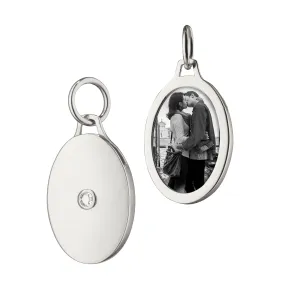 Oval Half Locket with Sapphire