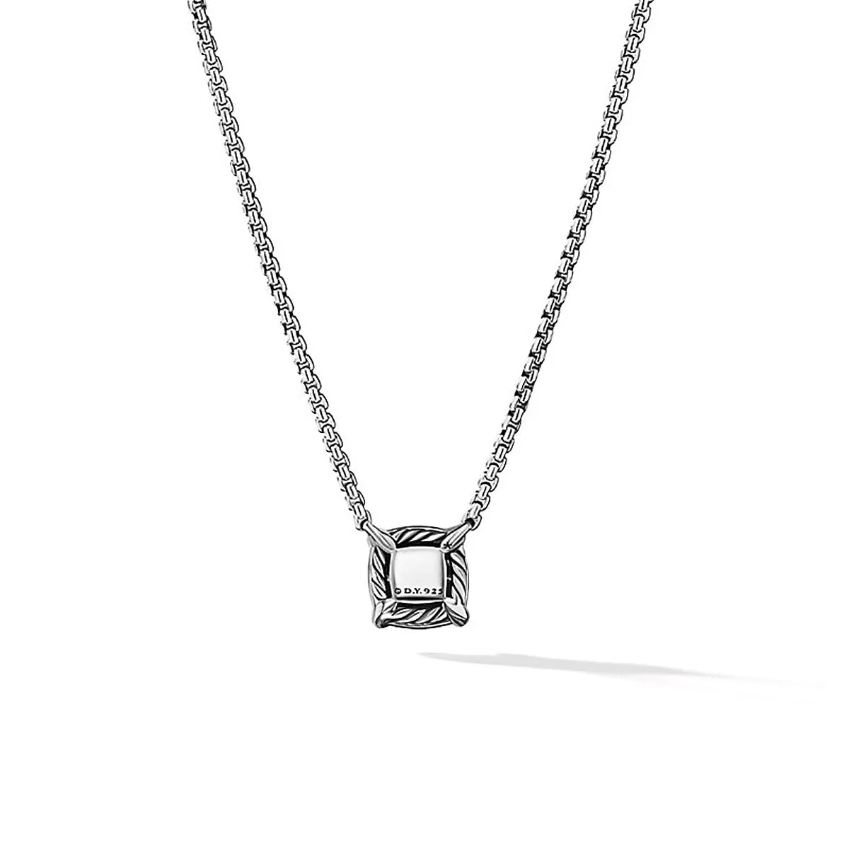 Pave Bezel Pendant Necklace with Black Onyx and Diamonds