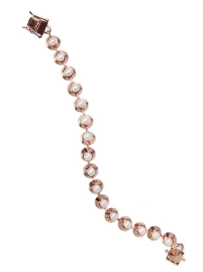 Pearl Cabochon Bracelet, Rose Gold