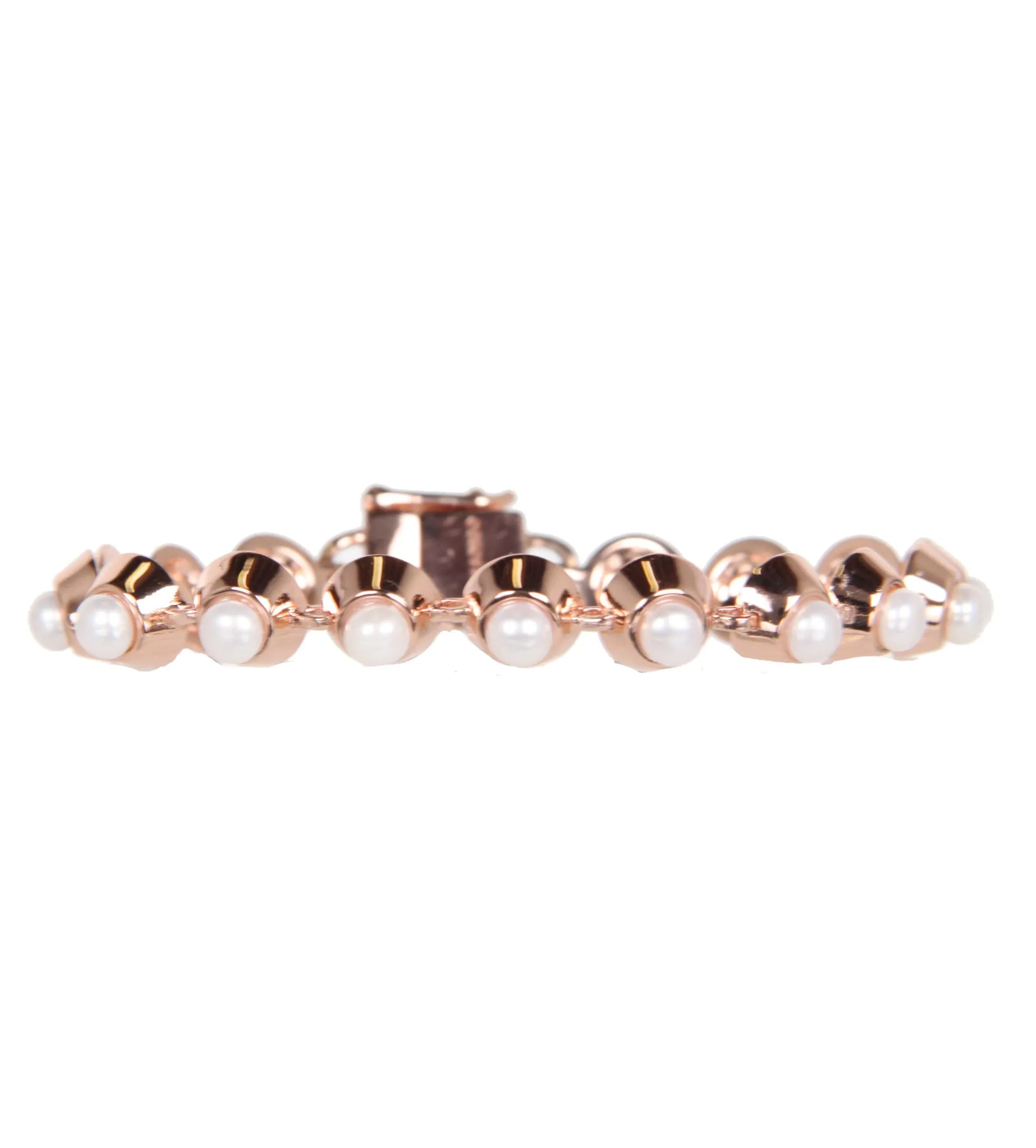 Pearl Cabochon Bracelet, Rose Gold