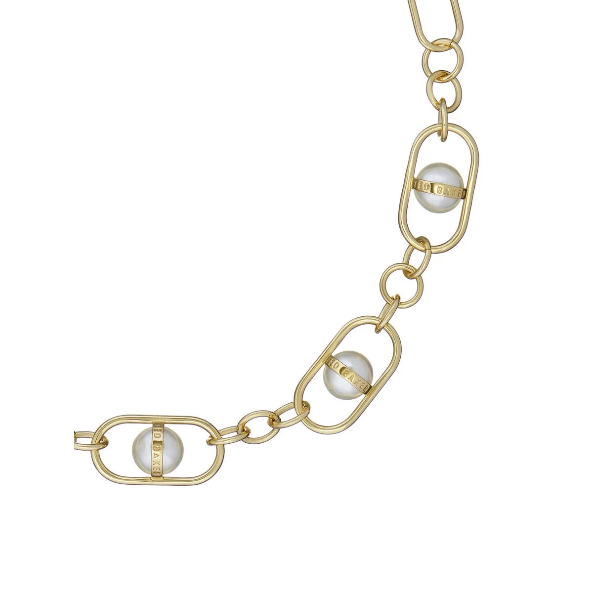 Perriet Statement Pearl Chain Gold