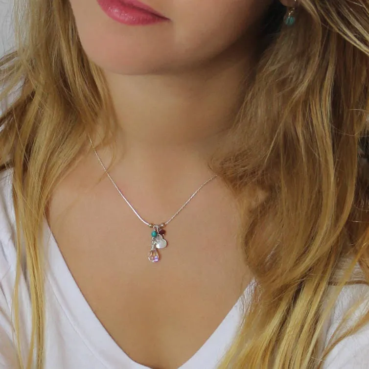 Personalized Engraved Gemstone Necklace