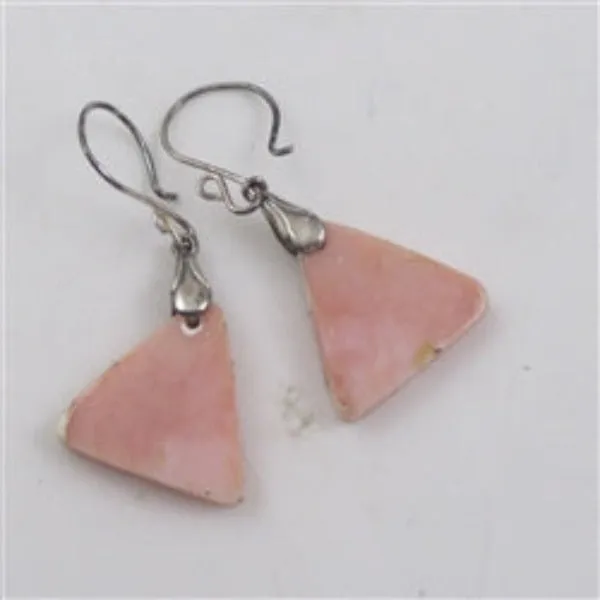 Peruvian Pink Opal Gemstone Earrings