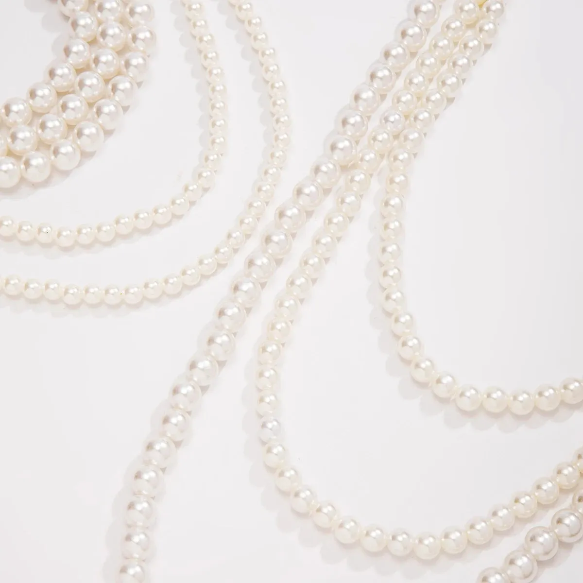 Pre Order:  Elegant Multi-Layer Long Faux Pearl Necklace