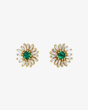 Princess Mini Emerald Spark Studs