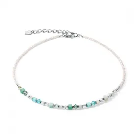 Princess Shape Mix Mint Green Necklace 4239/10-0522