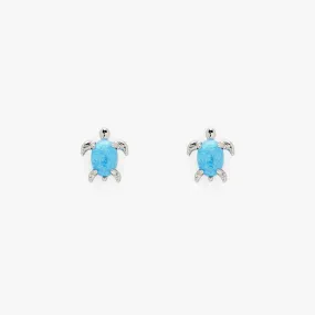 Pura Vida Opal Sea Turtle Stud Earrings