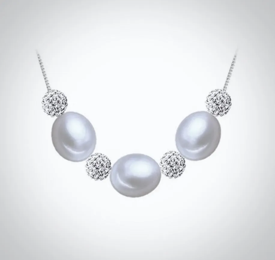 "Violet" - Sterling Silver and Natural Pearl 3-Piece Bridal Jewelry Set - More Colors