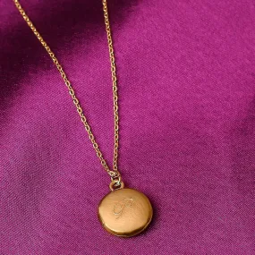 Real Gold Plated Initia Necklace Locket P For Women By Accessorize London