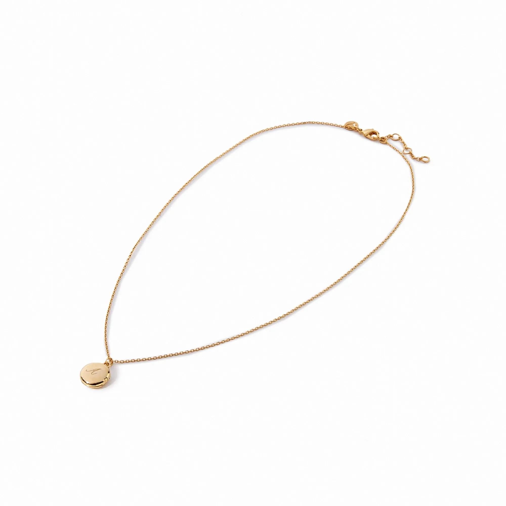 Real Gold Plated Initia Necklace Locket P For Women By Accessorize London