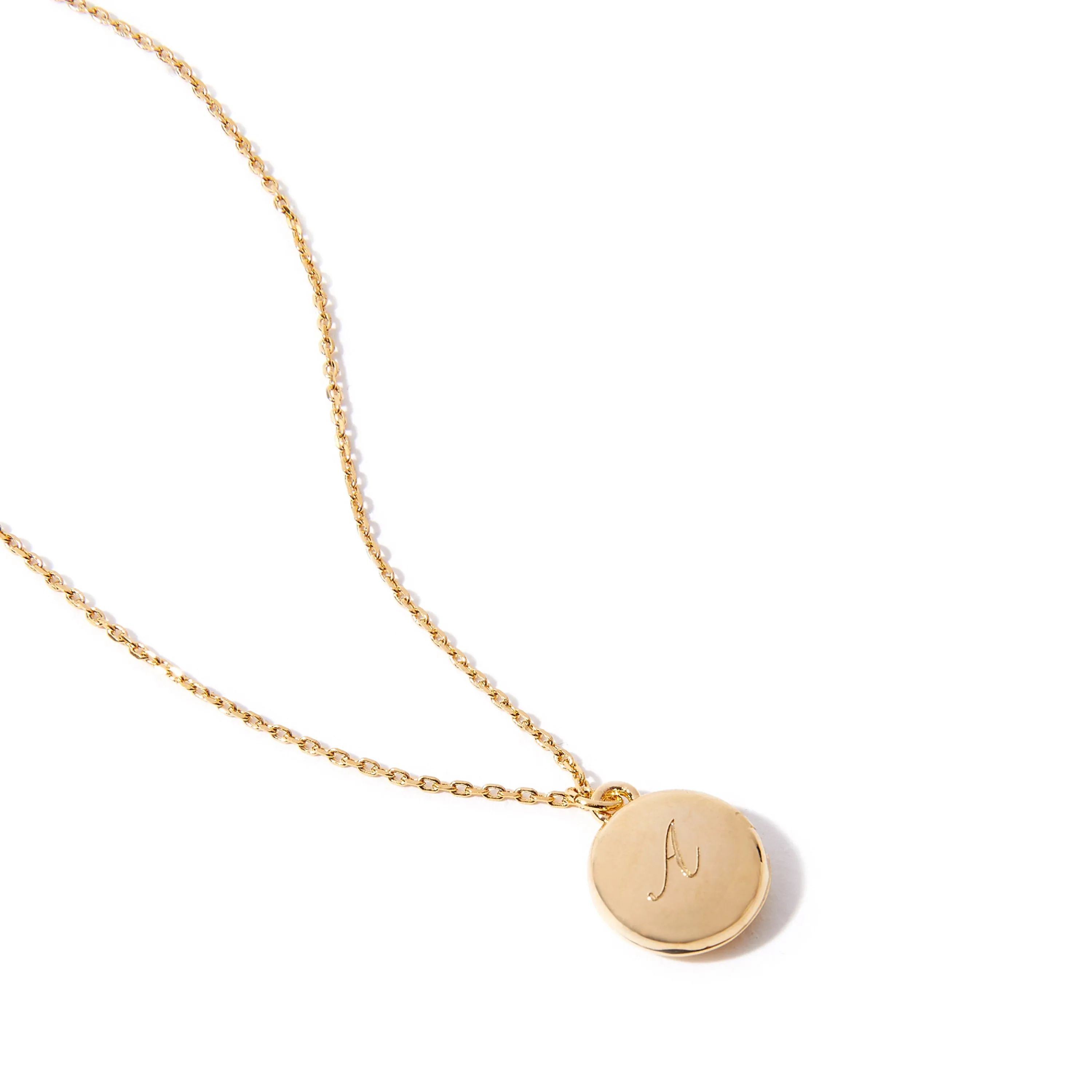 Real Gold Plated Initial Necklace Locket N For Women By Accessorize London