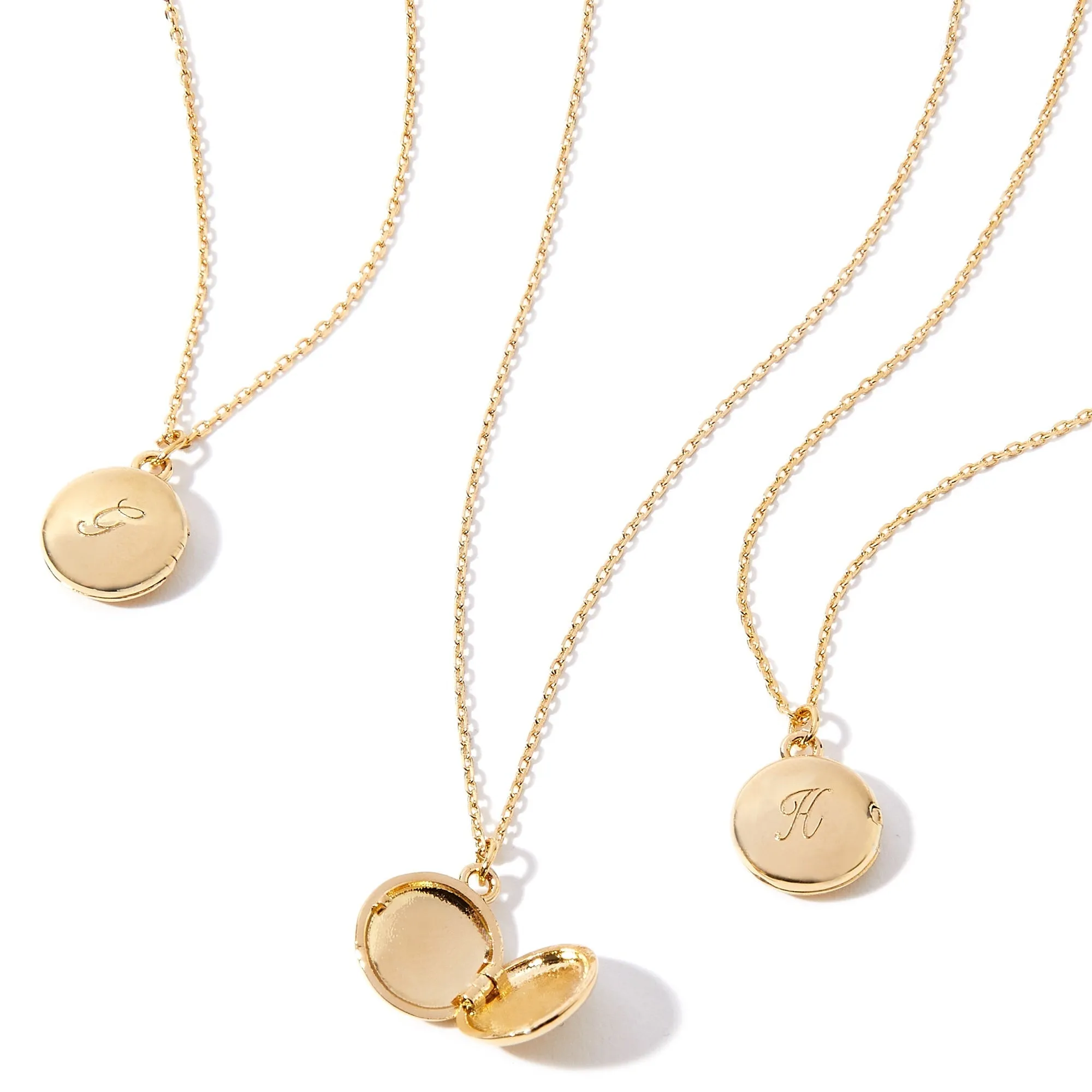 Real Gold Plated Initial Necklace Locket S For Women By Accessorize London