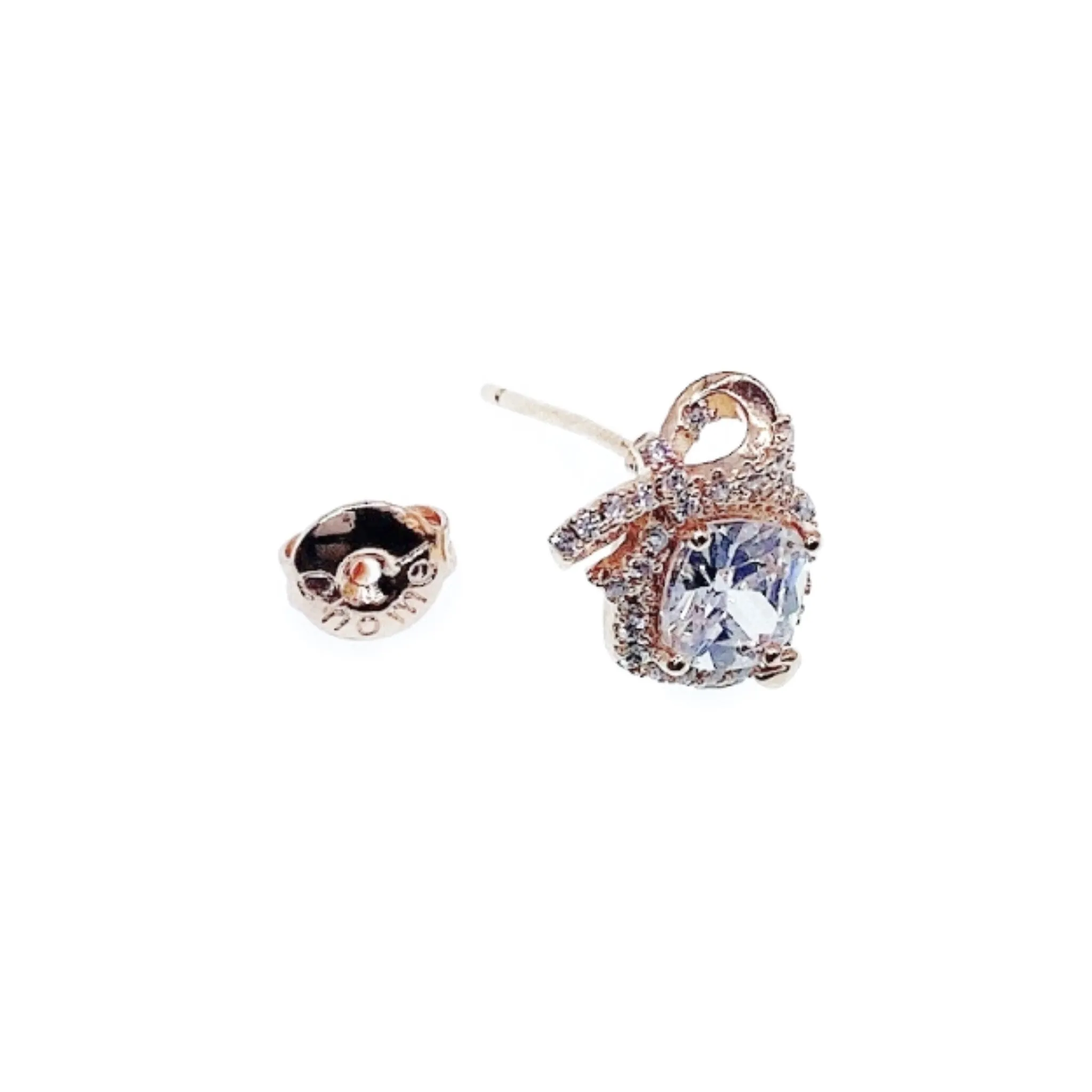 Ribbon Cubic Zirconia Earrings