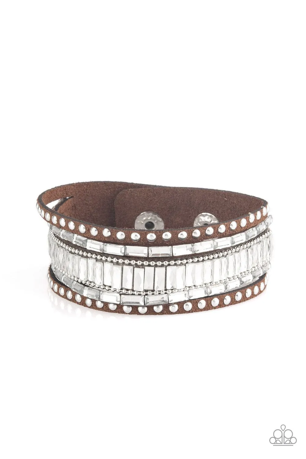 Rock Star Rocker - Brown Rhinestone Bracelet