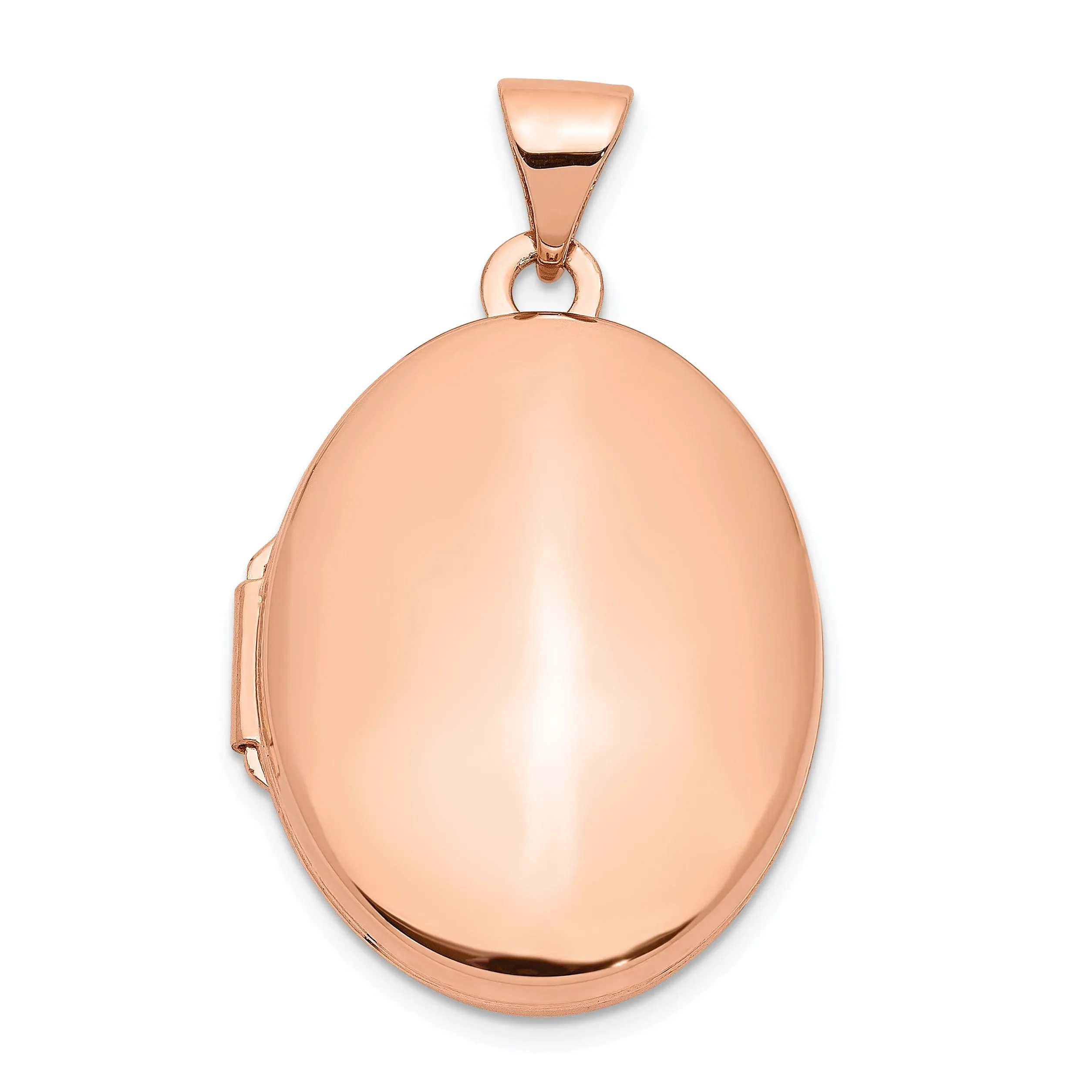 Rose Gold Polished Oval Locket