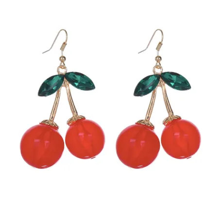 Ruby Cherry Earrings