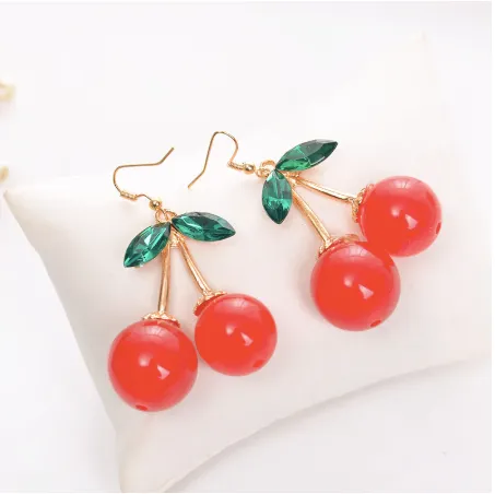 Ruby Cherry Earrings