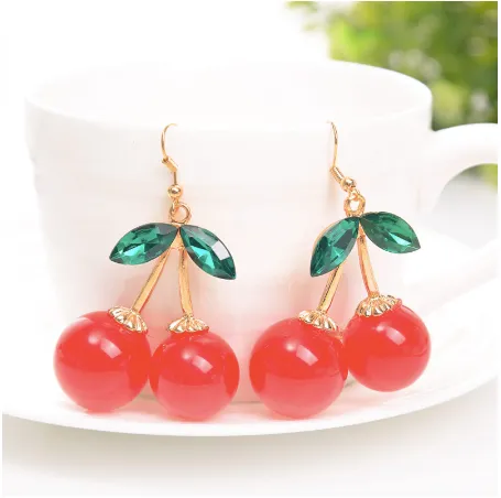 Ruby Cherry Earrings