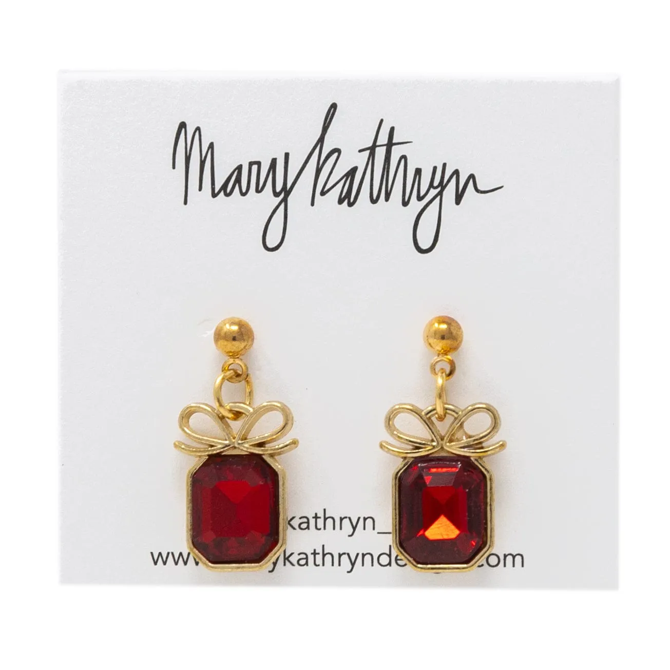 Ruby Red Dangles