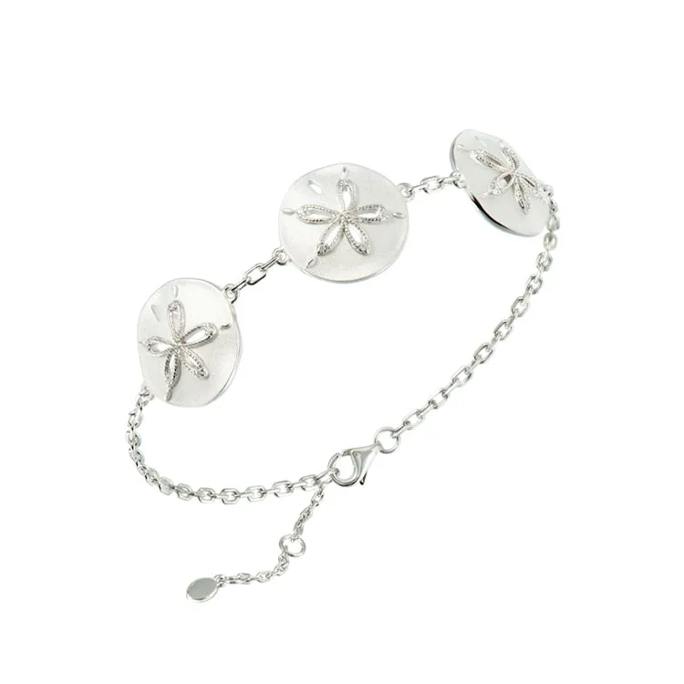 Sand Dollar Bracelet, Sterling