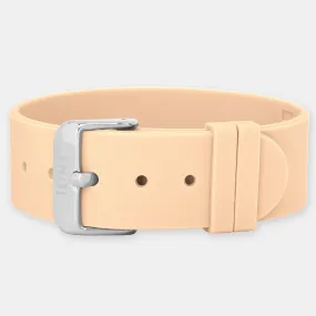 Sand Silicone Strap - Silver Buckle