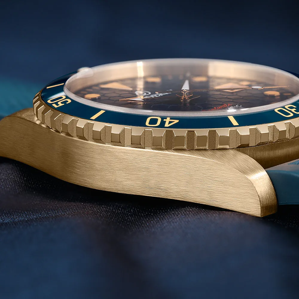 SEATURTLE.OCEAN(BRONZE) - Automatic Bronze Diver Watch | Sea Blue