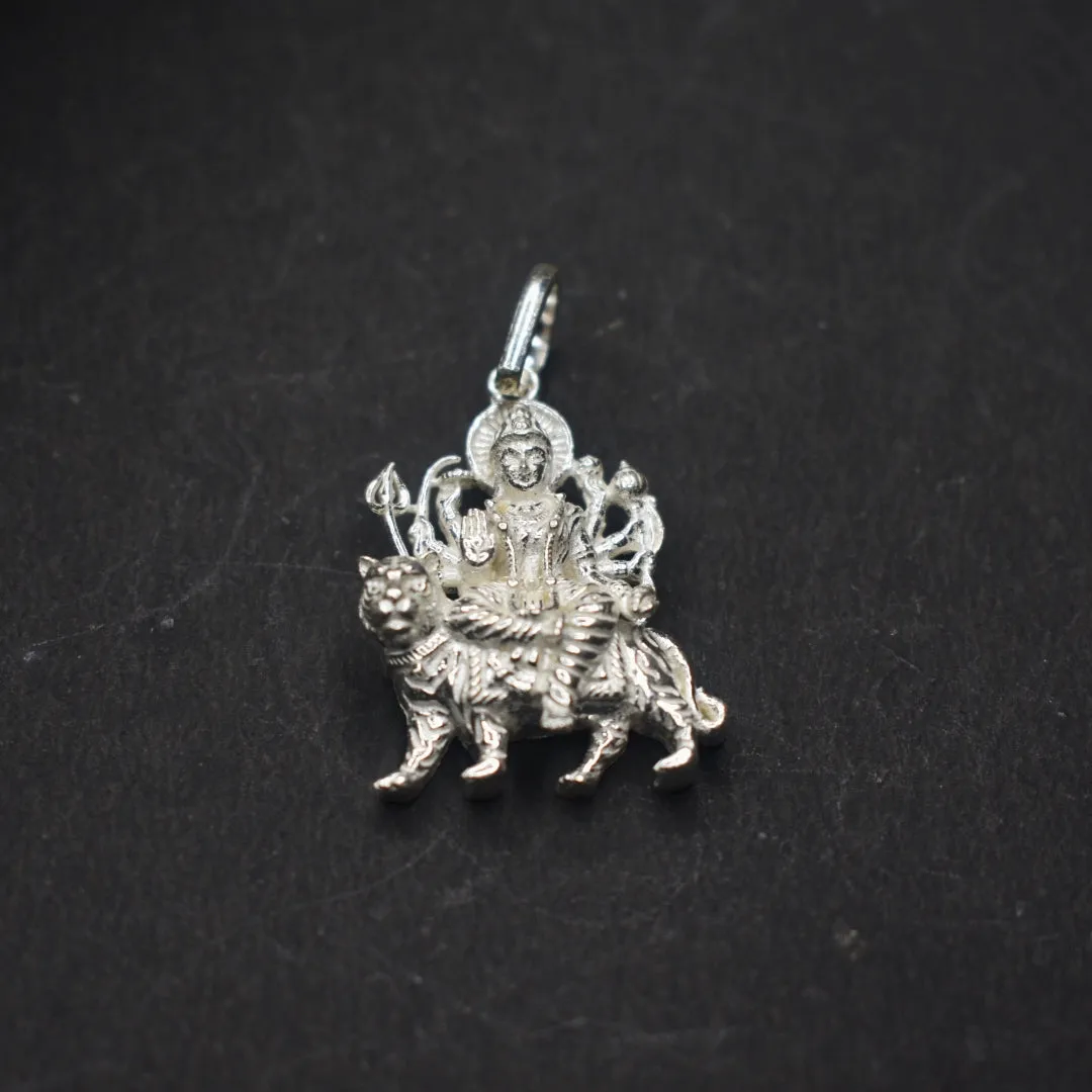 Shine Bright with the Divine: Pure Silver Maa Durga Locket