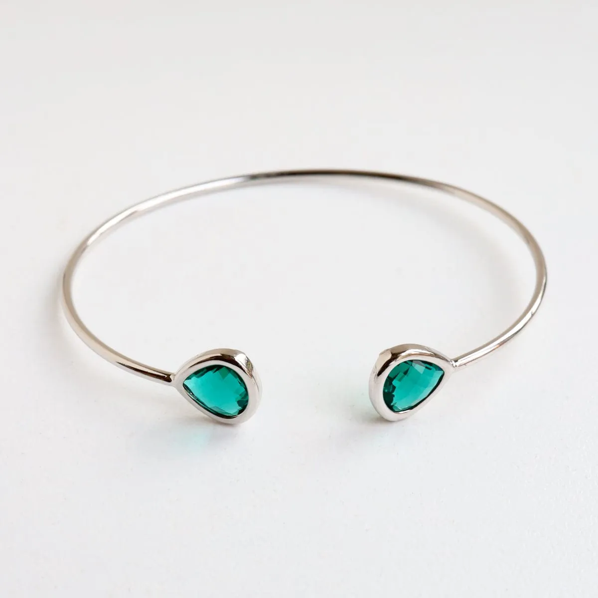 Silver Emerald Bracelet