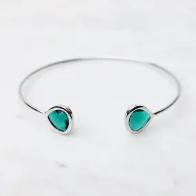 Silver Emerald Bracelet