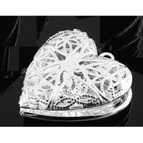 Silver Heart Photo-Locket Charm