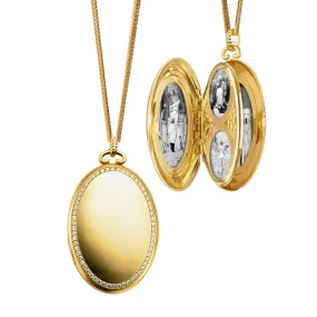 Six Image Diamond Border Locket