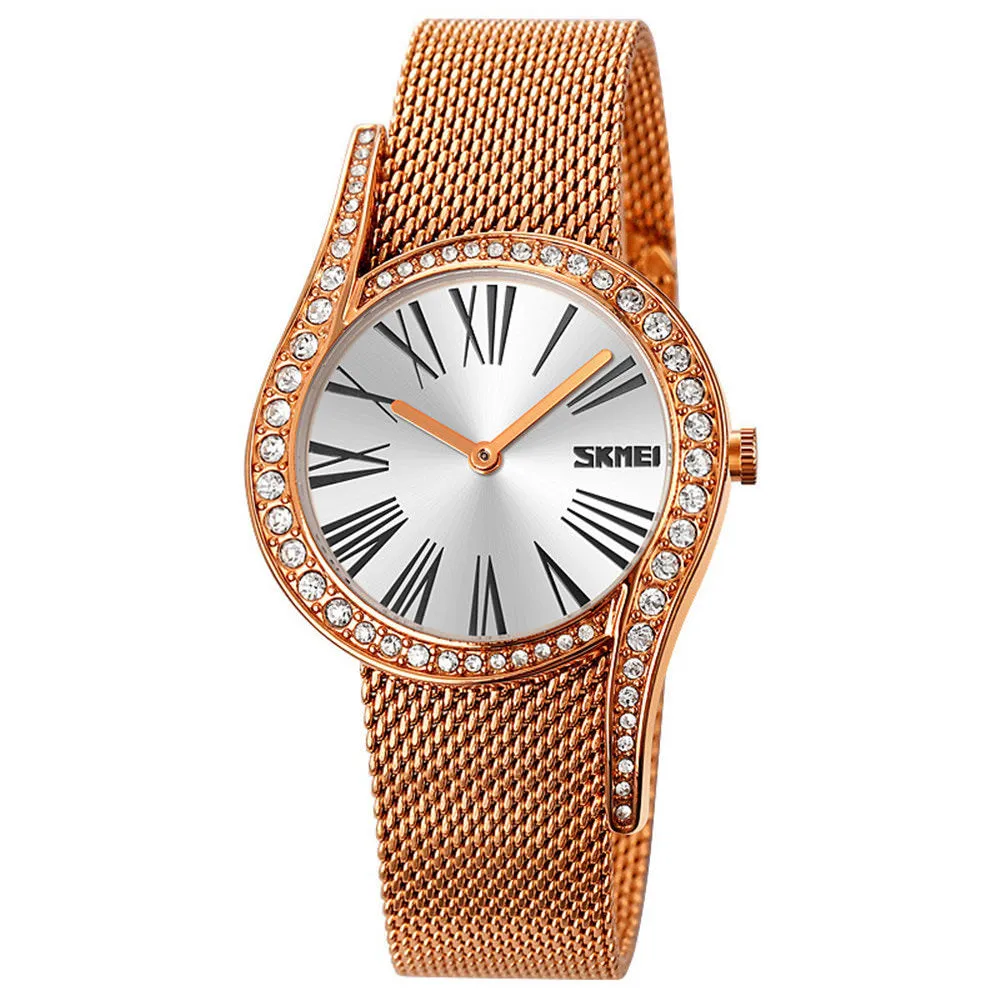 SKMEI 9252 Creative Diamond Dress Watches for Women w/ 3Bar Waterproof