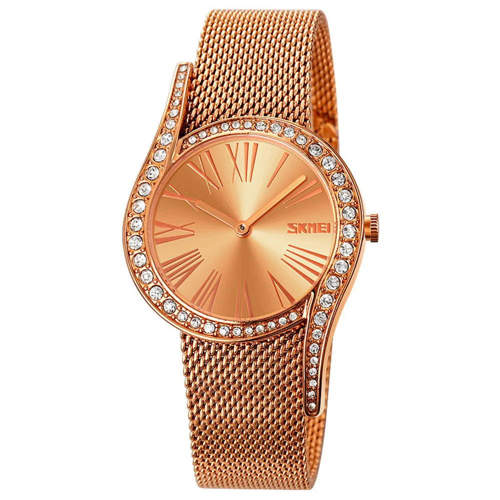 SKMEI 9252 Creative Diamond Dress Watches for Women w/ 3Bar Waterproof