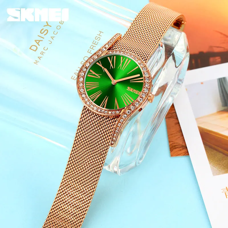 SKMEI 9252 Creative Diamond Dress Watches for Women w/ 3Bar Waterproof