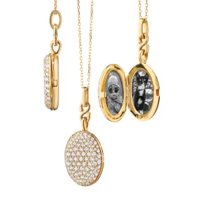 Slim "Kitt" 18K Gold Locket Necklace