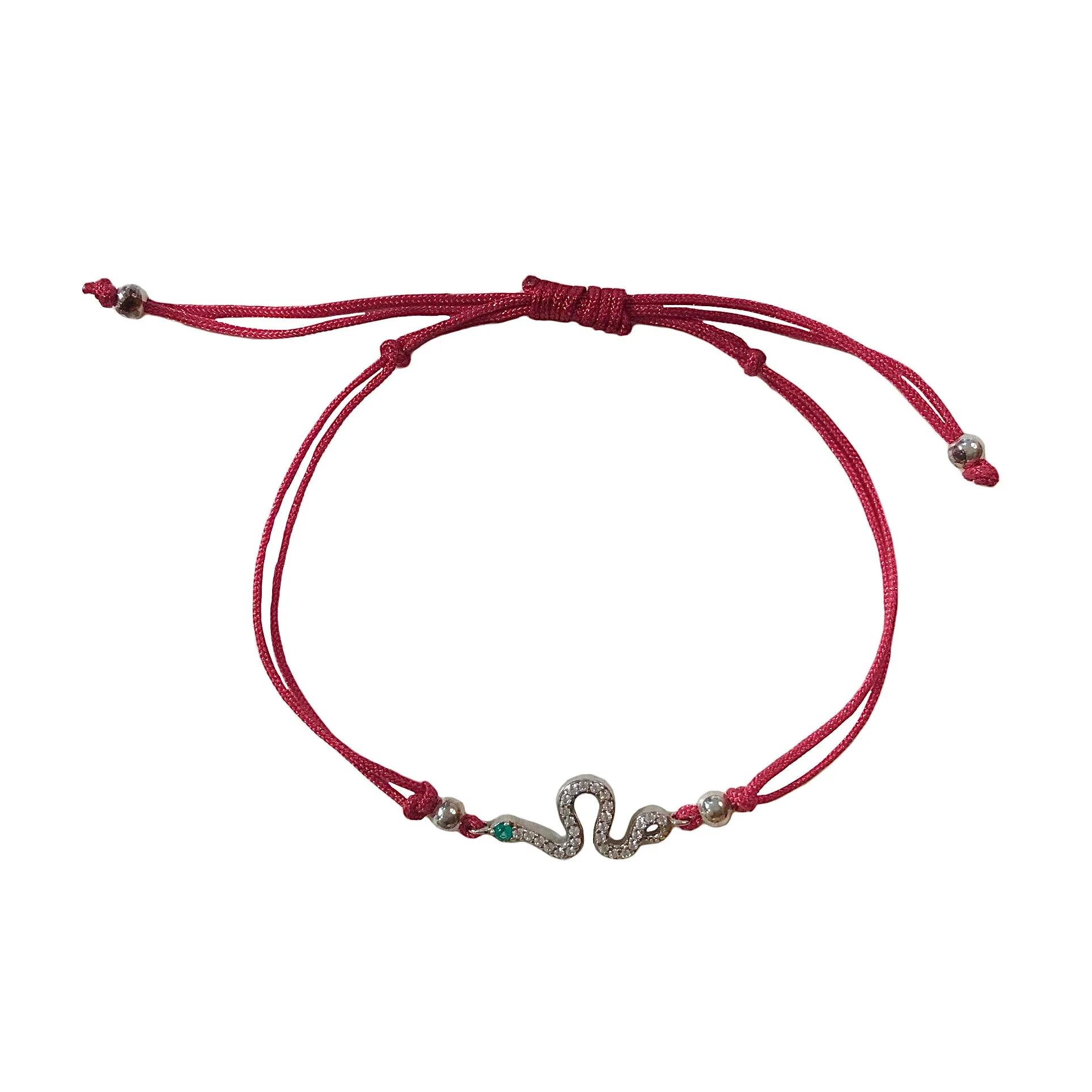 Sparkle Snake Red Thread Bracelet