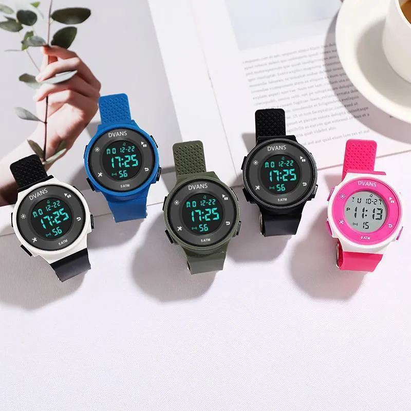 Sports Electronic Watch Youth Adult Watch Boy Luminous Middle School Student Couple Men and Women Watch